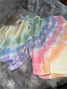 Abercrombie & Fitch Pastel Tie-Dye Drawstring Kids Shorts